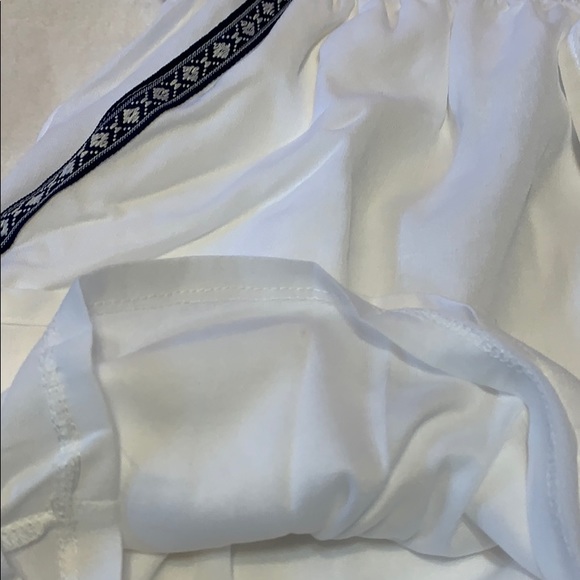 WHITE EMBROIDERY SMOCK WAIST LINED ROMPER - Picture 10 of 14